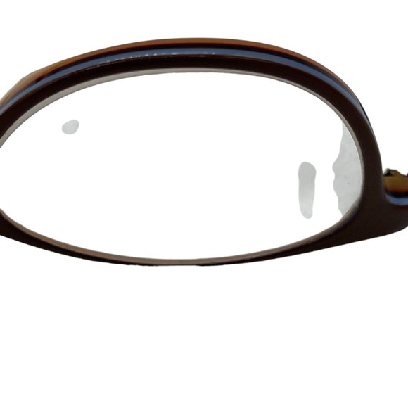 Kirkland Prescription-Ready Frames "Brandi" Style, Brown, Blue Accents on Edges - Picture 4 of 14